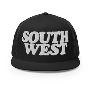 Southwest Detroit Trucker Cap - Black - Embroidered with White Hat Default Title  