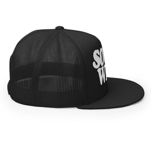 Southwest Detroit Trucker Cap - Black - Embroidered with White Hat   