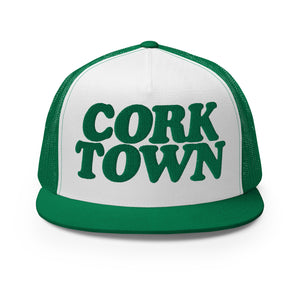 Corktown Foam Trucker Hat - Green and White - Embroidered with Green Hats Default Title  