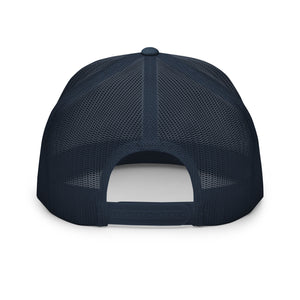 Belle Isle Detroit Trucker Cap - Navy - Embroidered with White Hat   