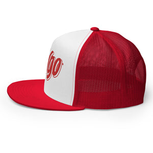 Faygo Trucker Cap - Red and White - Embroidered with Red Hat   