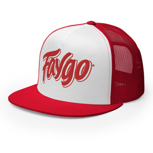 Faygo Trucker Cap - Red and White - Embroidered with Red Hat   