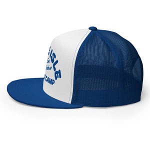 Belle Isle Nudist Camp Trucker Cap - Royal / White - Embroidered with Royal Hat