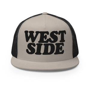 West Side Detroit Trucker Cap - Black and Silver - Embroidered with Black Hat Default Title  