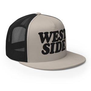 West Side Detroit Trucker Cap - Black and Silver - Embroidered with Black Hat   