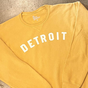 Detroit Collegiate Arch Garment Dyed Pullover / White + Squash/ Unisex Unisex Apparel   