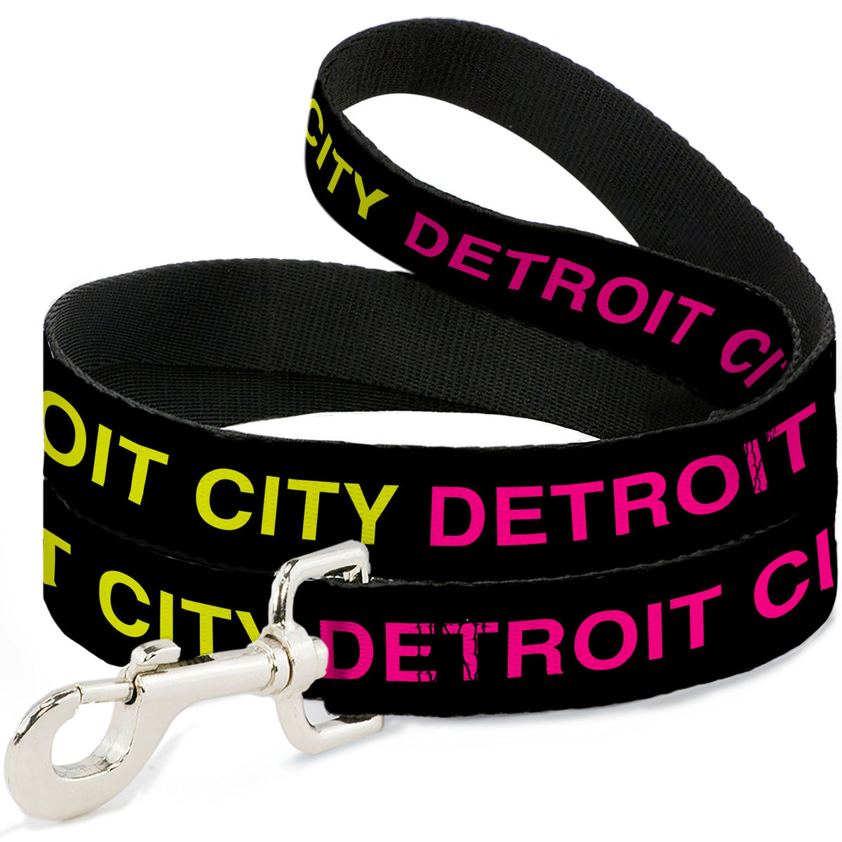 Detroit City Dog Leash - Black / Turquoise / Yellow / Pink Dog Leashes