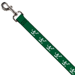 Spirit of Detroit Dog Leash - Forest Green / White Dog Leashes