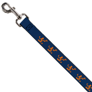 Spirit of Detroit Dog Leash - Navy / Bright Orange Dog Leashes