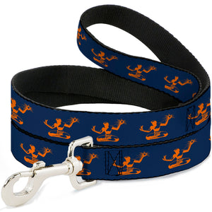 Spirit of Detroit Dog Leash - Navy / Bright Orange Dog Leashes