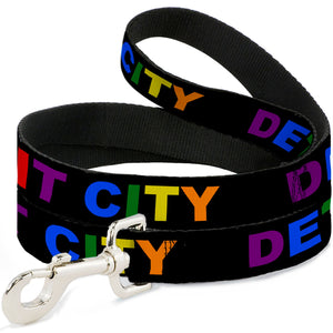 Detroit City Dog Leash - Black / Rainbow Dog Leashes