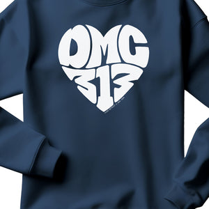 DMC 313 Love Sweatshirt - White / Navy Clothing   