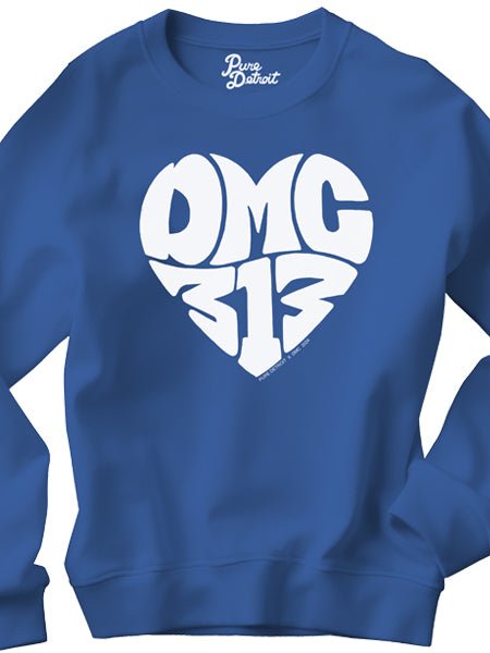 DMC 313 Love Sweatshirt White Royal Blue Pure Detroit
