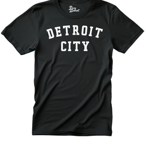 Detroit City Unisex T-shirt - White / Black Clothing   