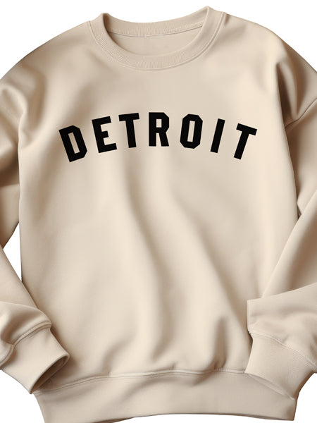 Detroit Classic Unisex Sweatshirt - Black / Sand    