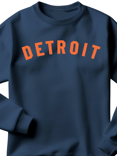 Detroit Classic Unisex Sweatshirt - Orange / Navy sweatshirt   