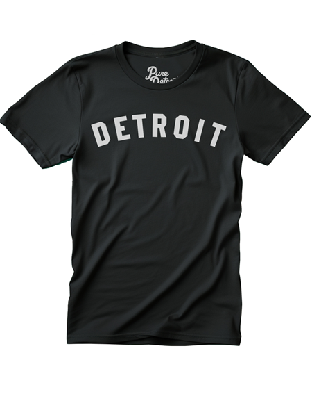 Detroit Classic T-shirt - Black / White Unisex Unisex Apparel   