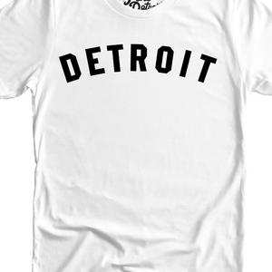 Detroit Classic T-shirt - White / Black Unisex Unisex Apparel   