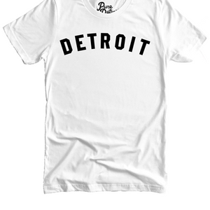 Detroit Classic T-shirt - White / Black Unisex Unisex Apparel   