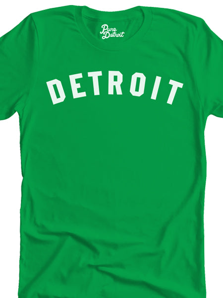 Detroit Classic Unisex T-shirt - White / Irish Green Clothing   