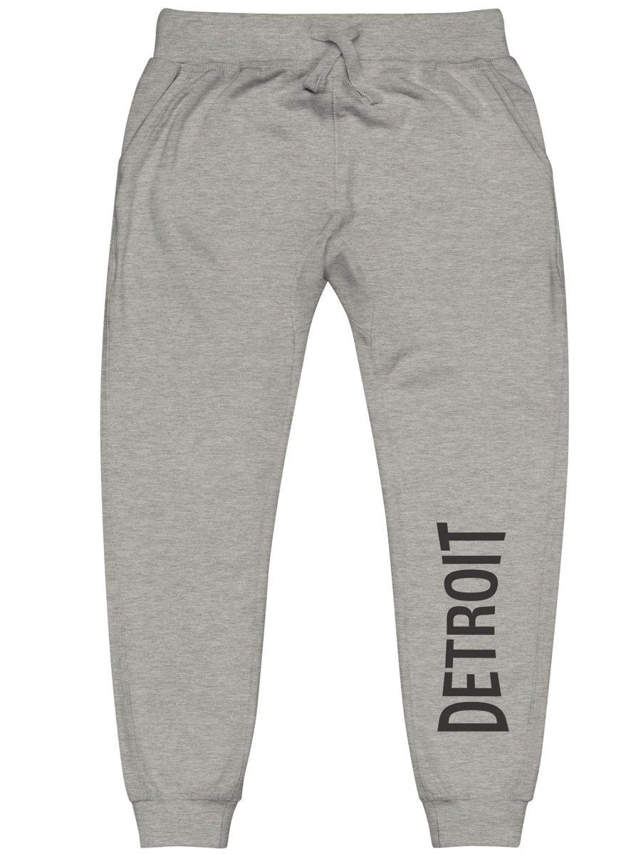 Detroit Champ Premium Unisex Fleece Sweatpants - Athletic Gray / Black Sweatpants