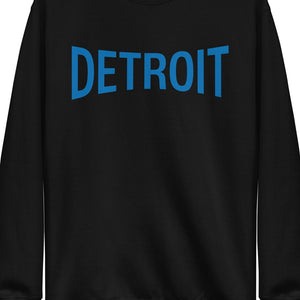 Detroit Champ Unisex Premium Sweatshirt - Black / Blue Sweatshirt