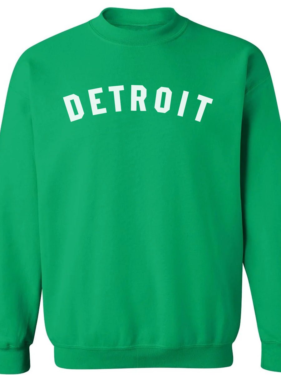 Detroit Classic Blended Sweatshirt - Irish Green / White