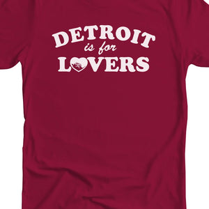 Detroit Is For Lovers Premium Unisex T-shirt - Maroon / White - Pure Detroit