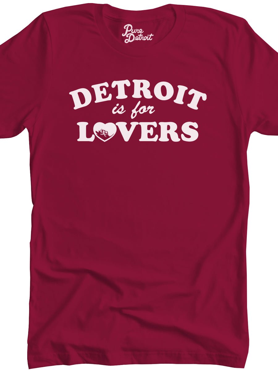 Detroit Is For Lovers Premium Unisex T-shirt - Maroon / White
