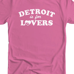 Detroit Is For Lovers Premium Unisex T-shirt -Pink / White