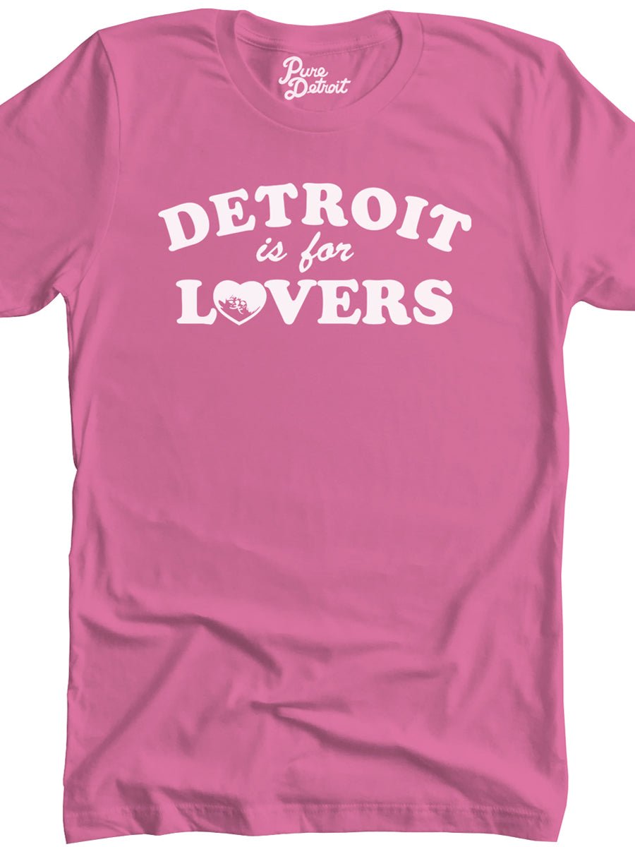 Detroit Is For Lovers Premium Unisex T-shirt -Pink / White