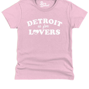 Detroit Is For Lovers Women's Premium Relaxed T-Shirt - Pink / White t-shirt