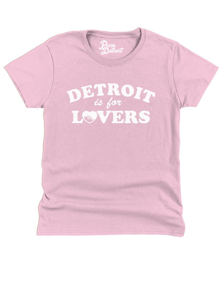 Detroit Is For Lovers Women's Premium Relaxed T-Shirt - Pink / White t-shirt