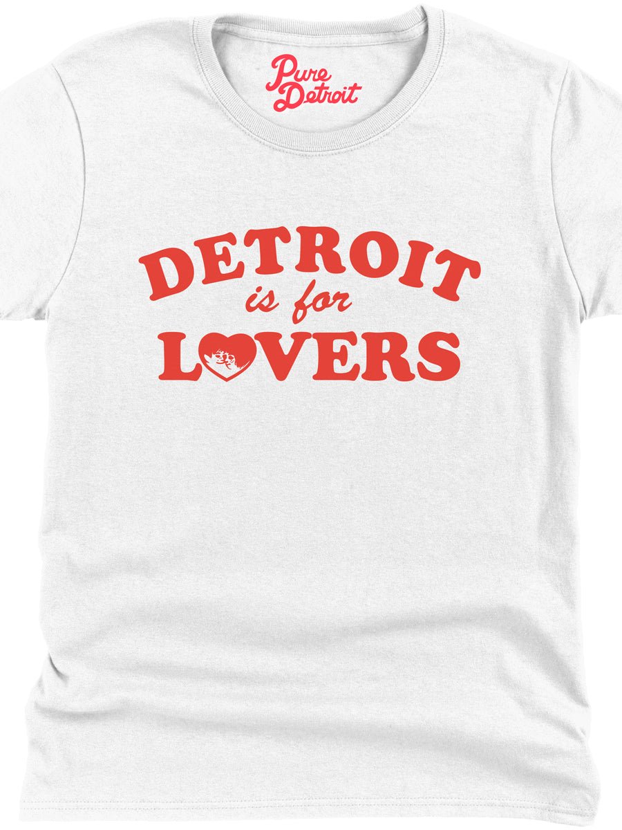 Detroit Is For Lovers Women's Premium Relaxed T-Shirt - White / Red t-shirt