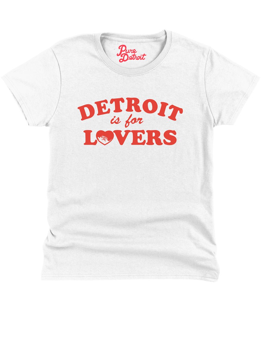Detroit Is For Lovers Women's Premium Relaxed T-Shirt - White / Red t-shirt