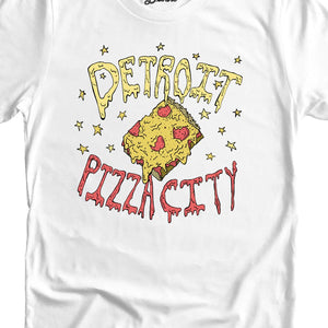 Detroit Pizza City - Square - Unisex T-shirt - White - Pure Detroit