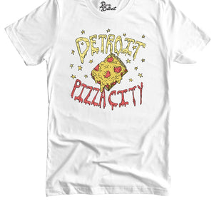 Detroit Pizza City - Square - Unisex T-shirt - White - Pure Detroit
