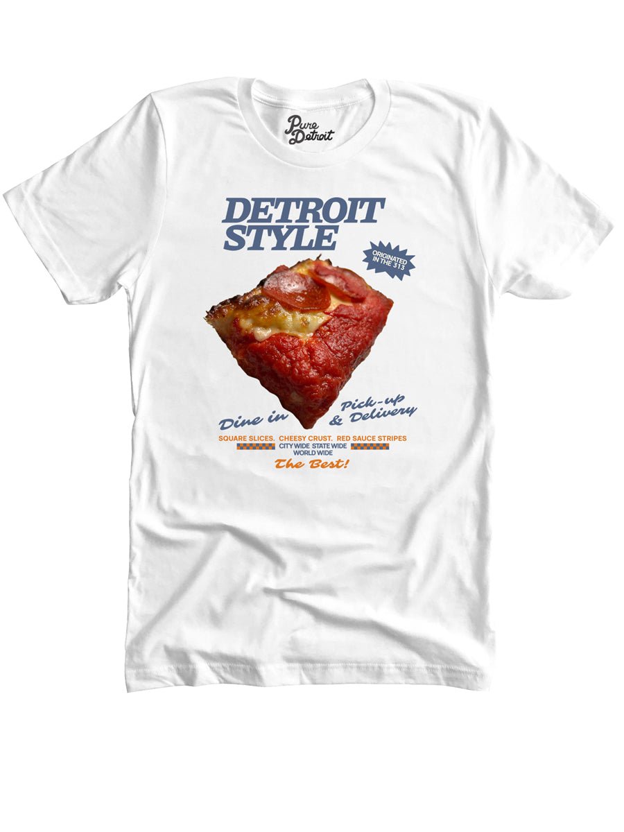 Detroit Style Slice Premium Unisex T-shirt - White