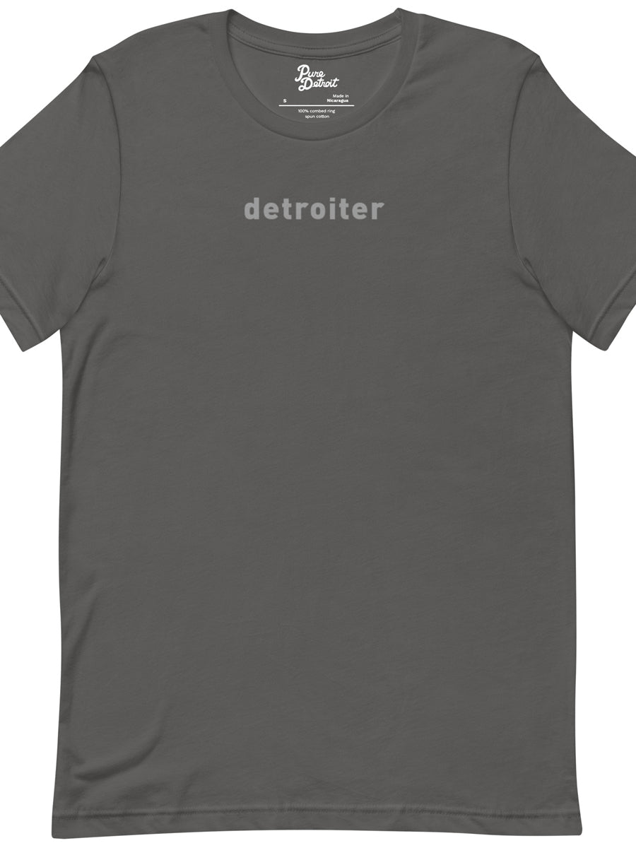 Detroiter Unisex Premium T-shirt - Asphalt / Gray - Pure Detroit