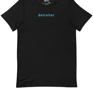 Detroiter Unisex Premium T-shirt - Black / Blue - Pure Detroit
