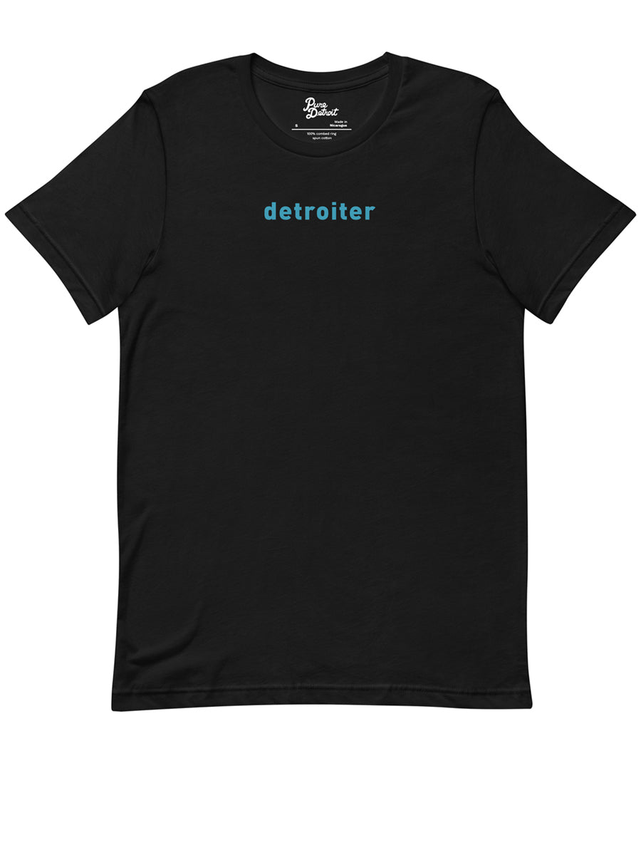 Detroiter Unisex Premium T-shirt - Black / Blue - Pure Detroit