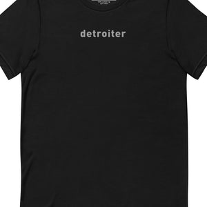 Detroiter Unisex Premium T-shirt - Black / Gray - Pure Detroit