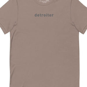 Detroiter Unisex Premium T-shirt - Pebble / Dark Gray - Pure Detroit