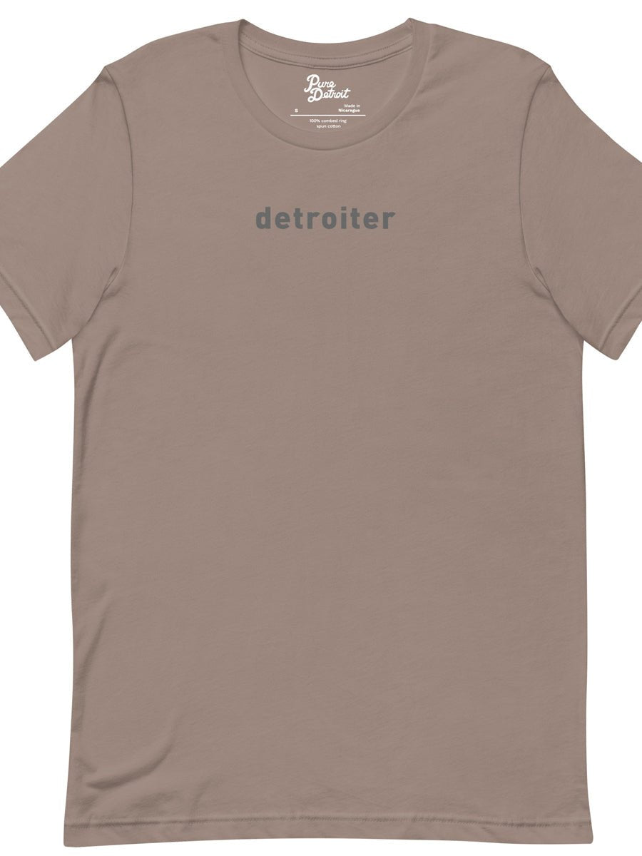 Detroiter Unisex Premium T-shirt - Pebble / Dark Gray - Pure Detroit