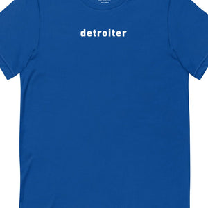 Detroiter Unisex Premium T-shirt - Royal / White - Pure Detroit