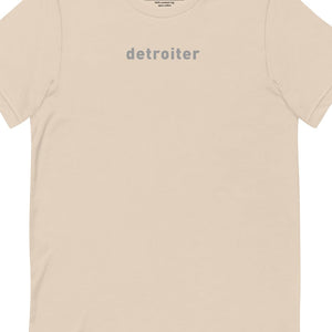Detroiter Unisex Premium T-shirt - Soft Cream / Gray - Pure Detroit