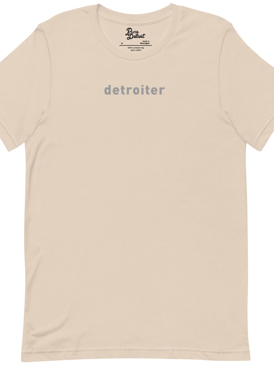 Detroiter Unisex Premium T-shirt - Soft Cream / Gray - Pure Detroit