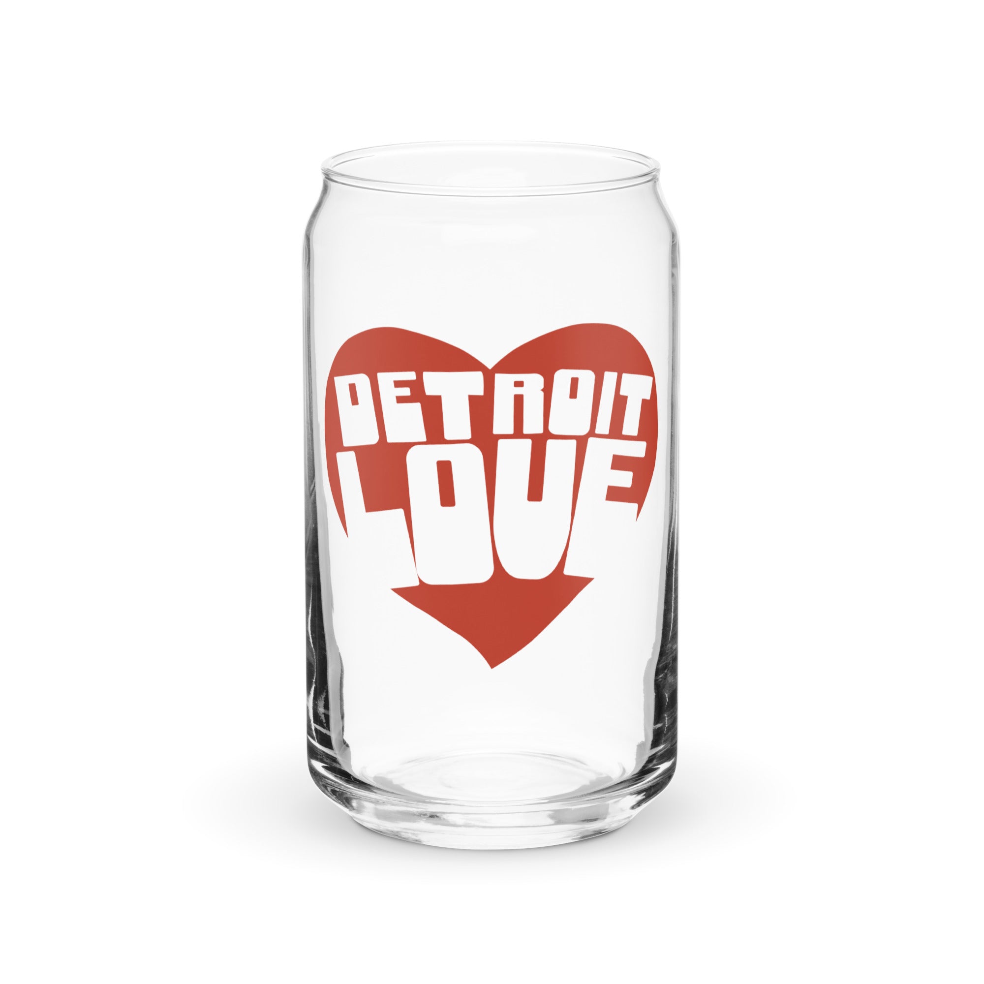 Detroit Love - Can-shaped Glass - 16 oz glass   
