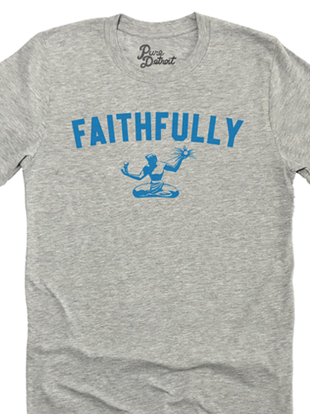 Faithfully Unisex T-shirt - Blue / Heather Athletic Gray    