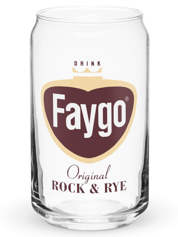 Faygo Retro Logo Can Glass - Rock & Rye 16 oz - Pure Detroit